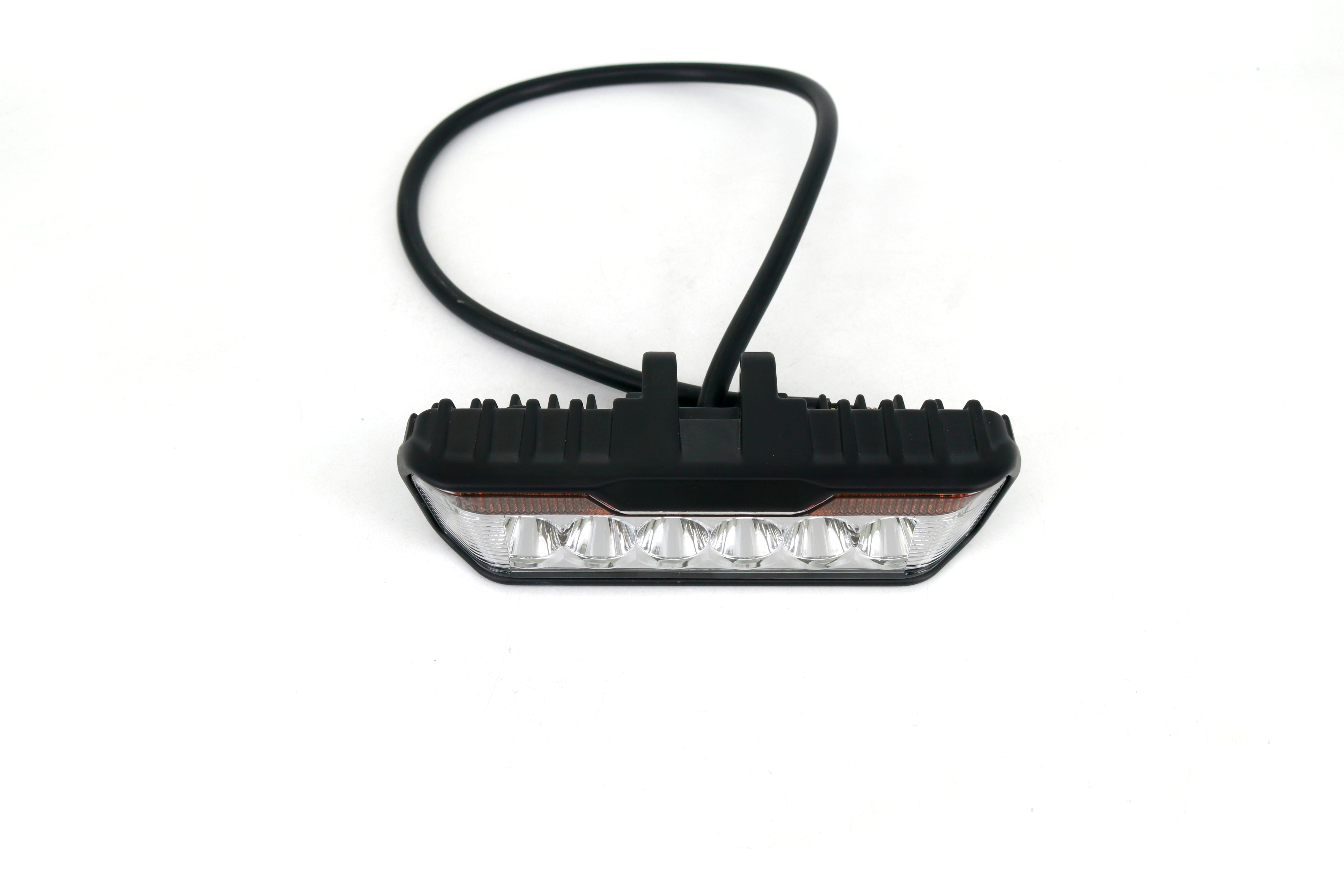 FARO AUXILIAR LED RECTANGULAR IRON 8 LED  30W GIROS AMBAR 12V/24V 