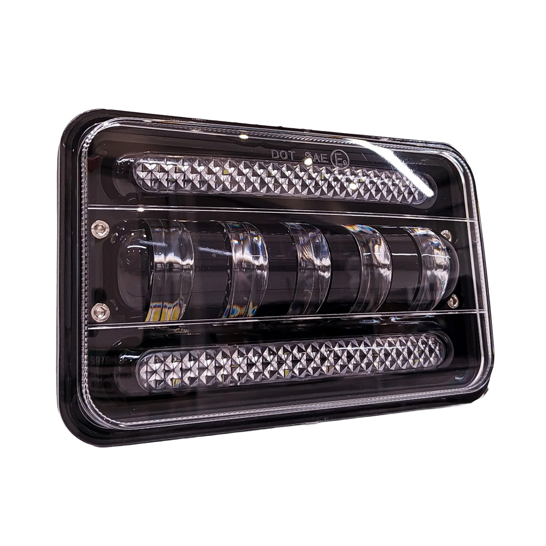 FARO AUXILIAR LED RECTANGULAR 5 3/4 ALTA Y BAJA 80W