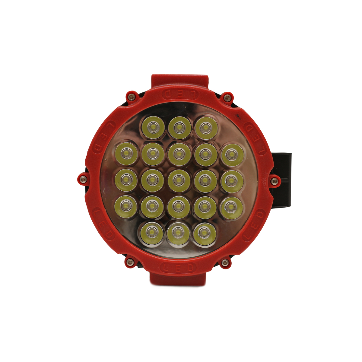 FARO AUXILIAR LED REDONDO 63W BASE ROJA (21 LED) 12V/24V