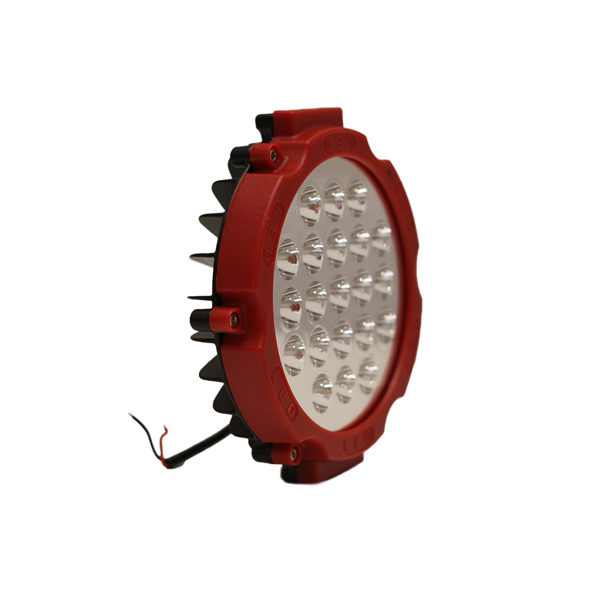 FARO AUXILIAR LED REDONDO 63W BASE ROJA (21 LED) 12V/24V