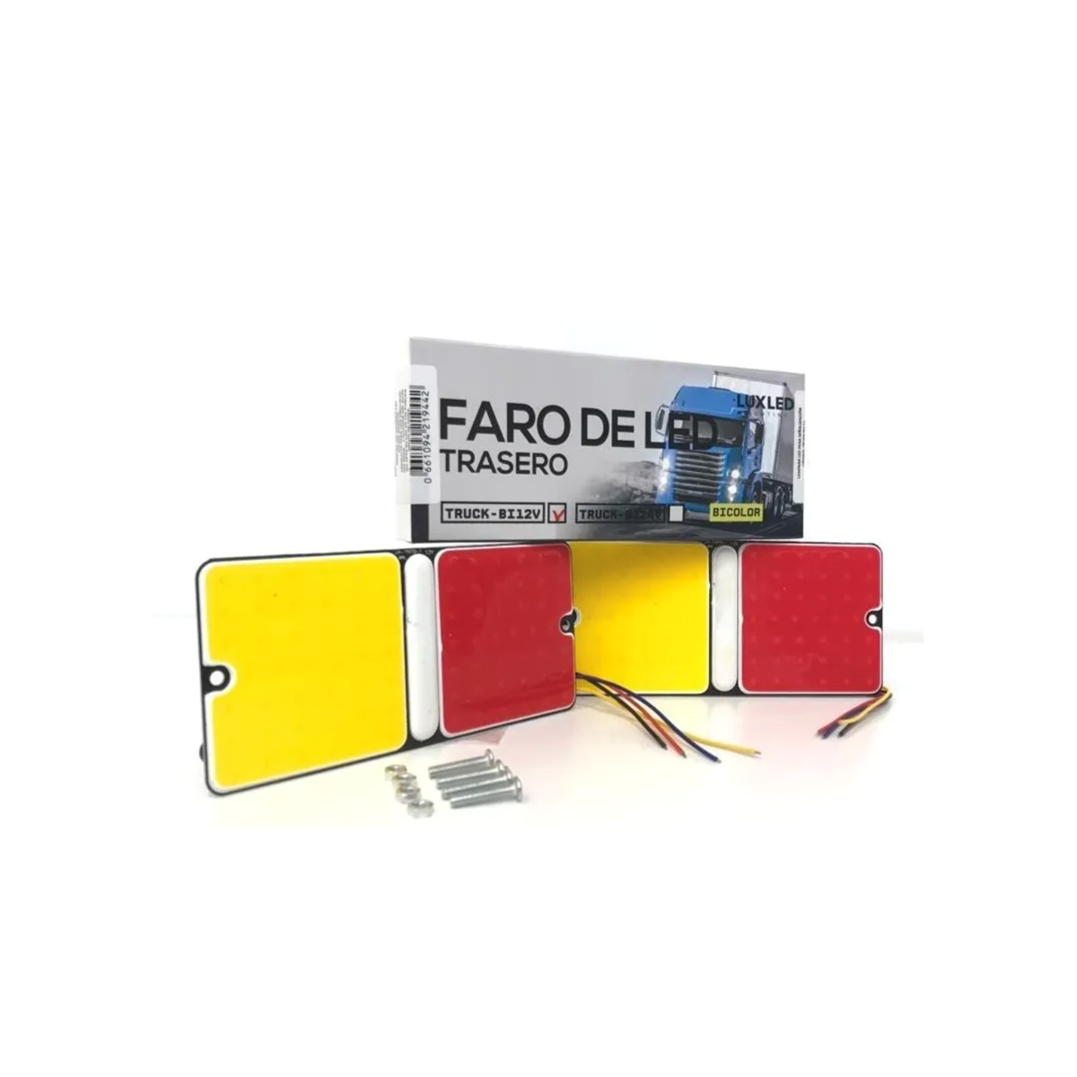 FARO TRASERO LED PLACA CHICA BICOLOR POSICION STOP Y GIRO POR JUEGO 12V 