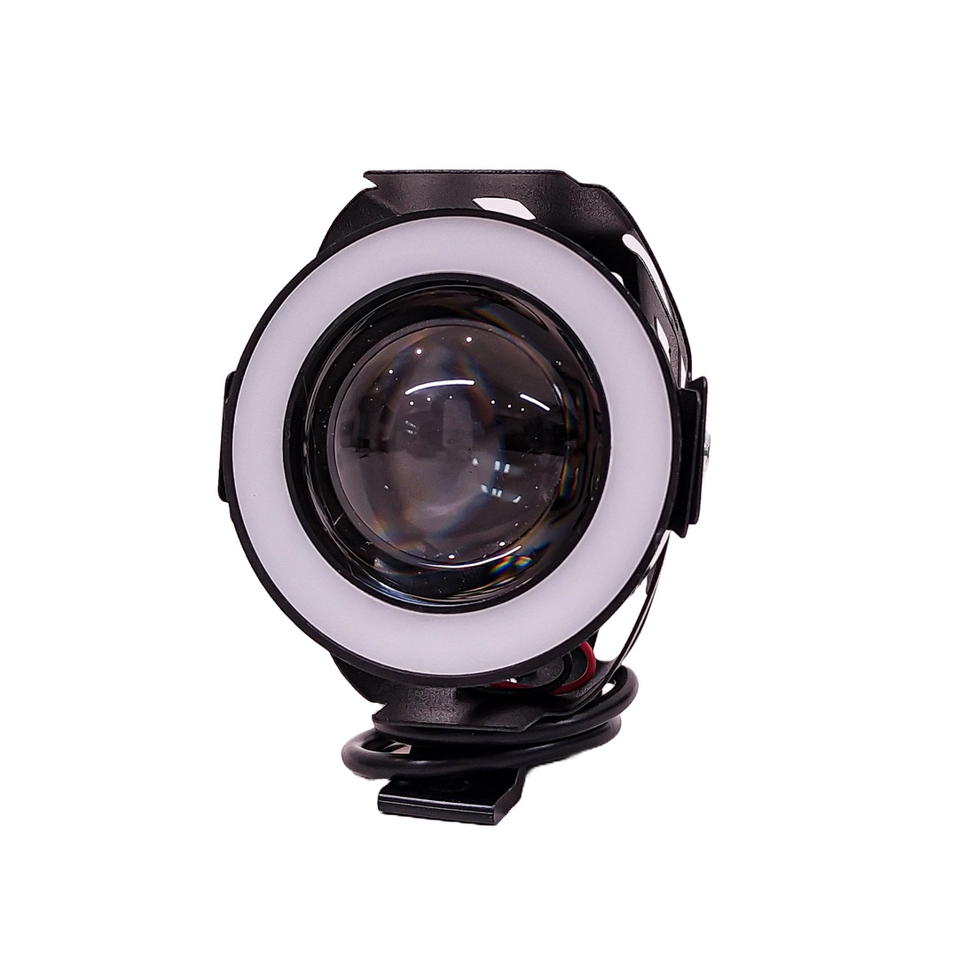 FARO AUXILIAR LED REDONDO  ALTA - BAJA - FLASH Y ARO CON POSICION AZUL 30W 12V/24V 