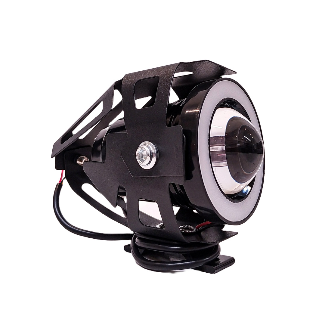 FARO AUXILIAR LED REDONDO  ALTA - BAJA - FLASH Y ARO CON POSICION AZUL 30W 12V/24V 