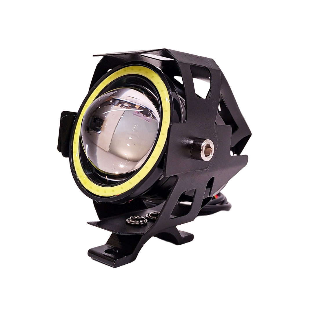 FARO AUXILIAR LED REDONDO MINI ALTA-BAJA-FLASH CON ARO LUZ BLANCO 18W 12V/24V