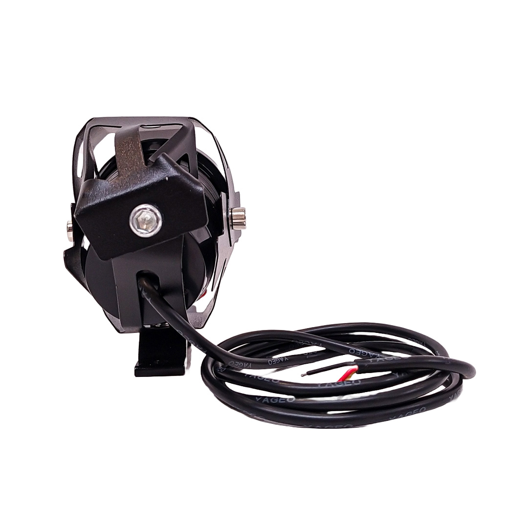 FARO AUXILIAR LED REDONDO MINI ALTA-BAJA-FLASH CON ARO LUZ BLANCO 18W 12V/24V
