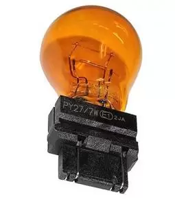 LAMPARA 12V FICHA 27/7 WATS 2 POLOS AMBAR (KOBO)