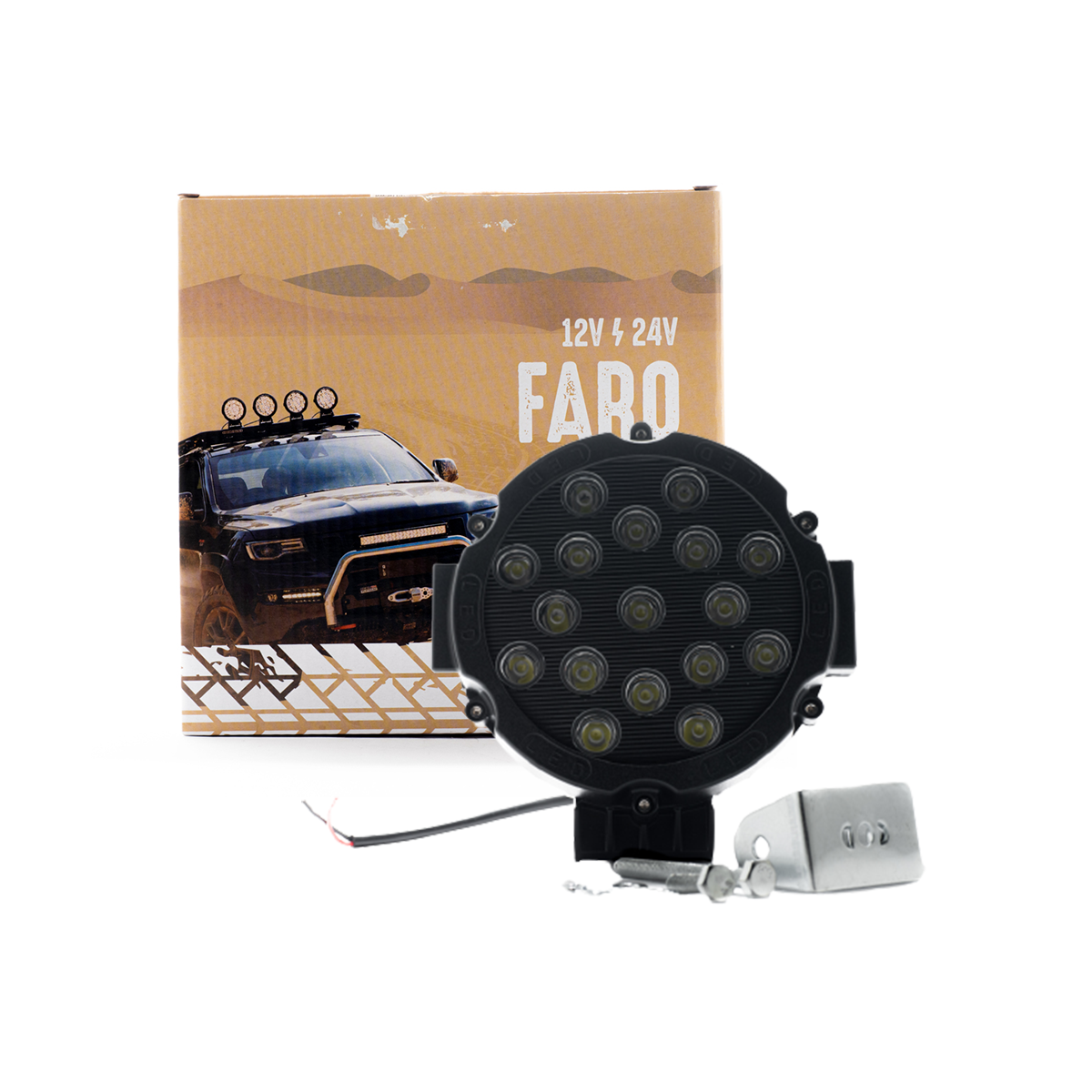 FARO AUXILIAR LED REDONDO 51W (18 LED) 12V/24V