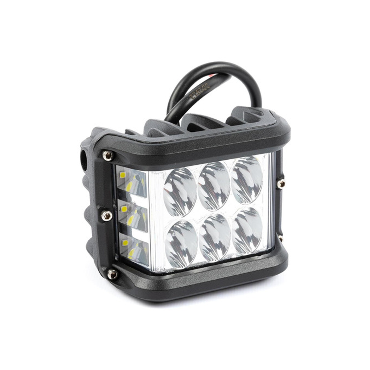 FARO AUXILIAR LED CUADRADO STROBO BLANCO 60W (6 LED) 12V/24V