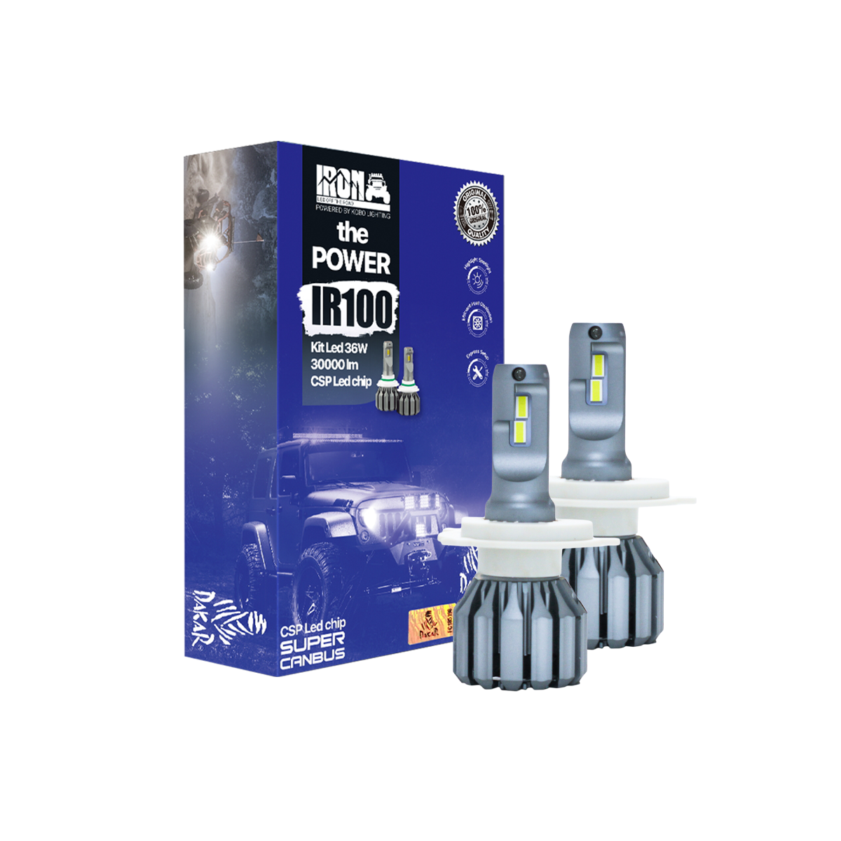 LAMPARA 12V H4 30000 LUMENES KIT CREE LED (IR-100)