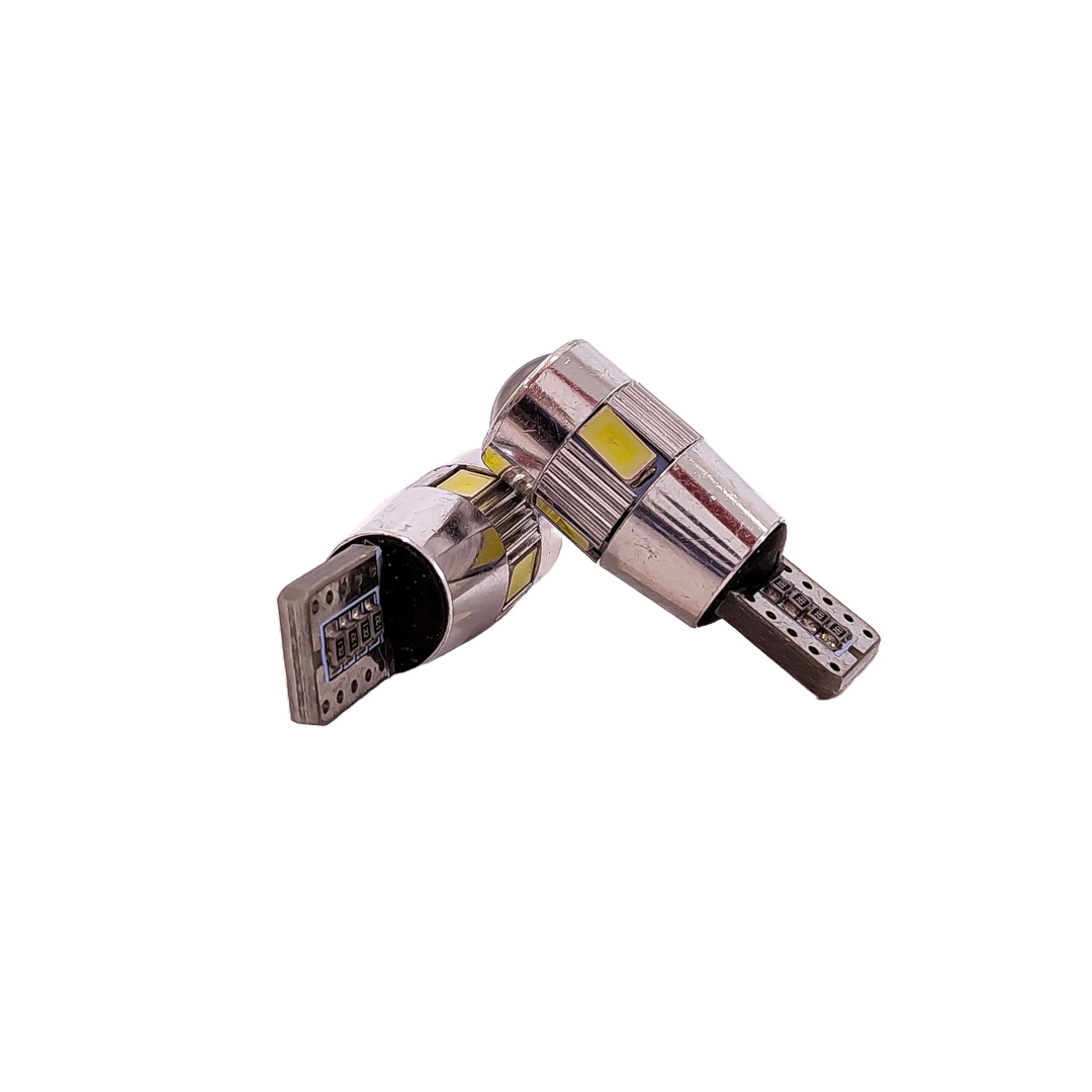 LAMPARA 12 V W5W MUELA 5 WATS 6 LEDS CON LUPA JUEGO (T10)