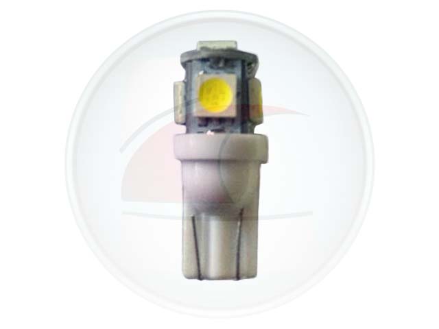 LAMPARA 12 V W5W MUELA 5 WATS DE POSICION 5 LEDS BLANCO (T10)