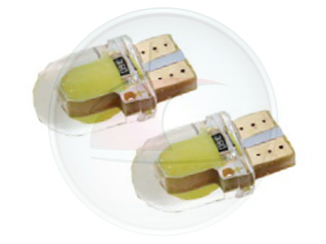 LAMPARA 12 V W5W MUELA LED 5 WATS DE POSICION CHICA SILICONADA (T10)