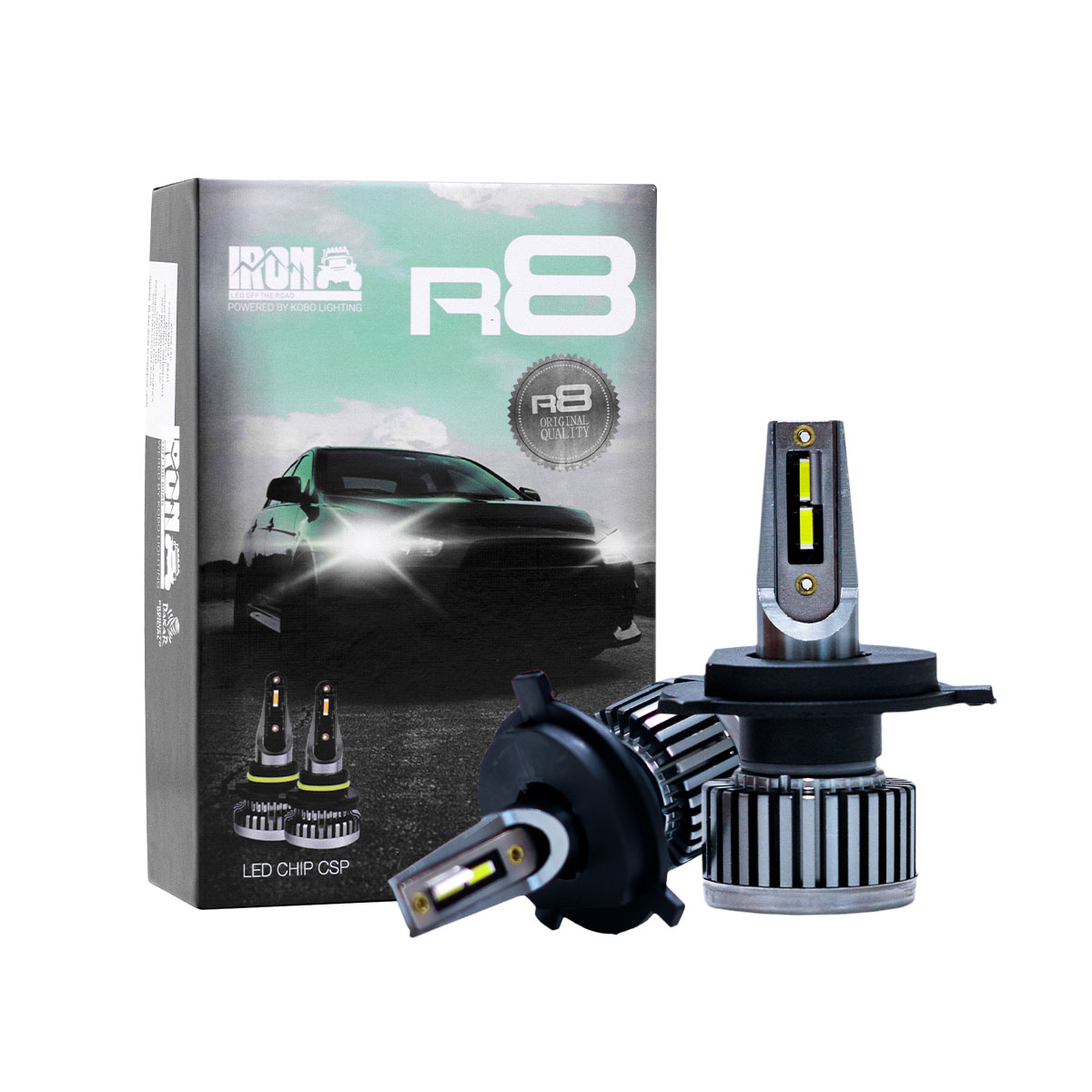 LAMPARA 12V H4 60000 LUMENES KIT CREE LED (R8)