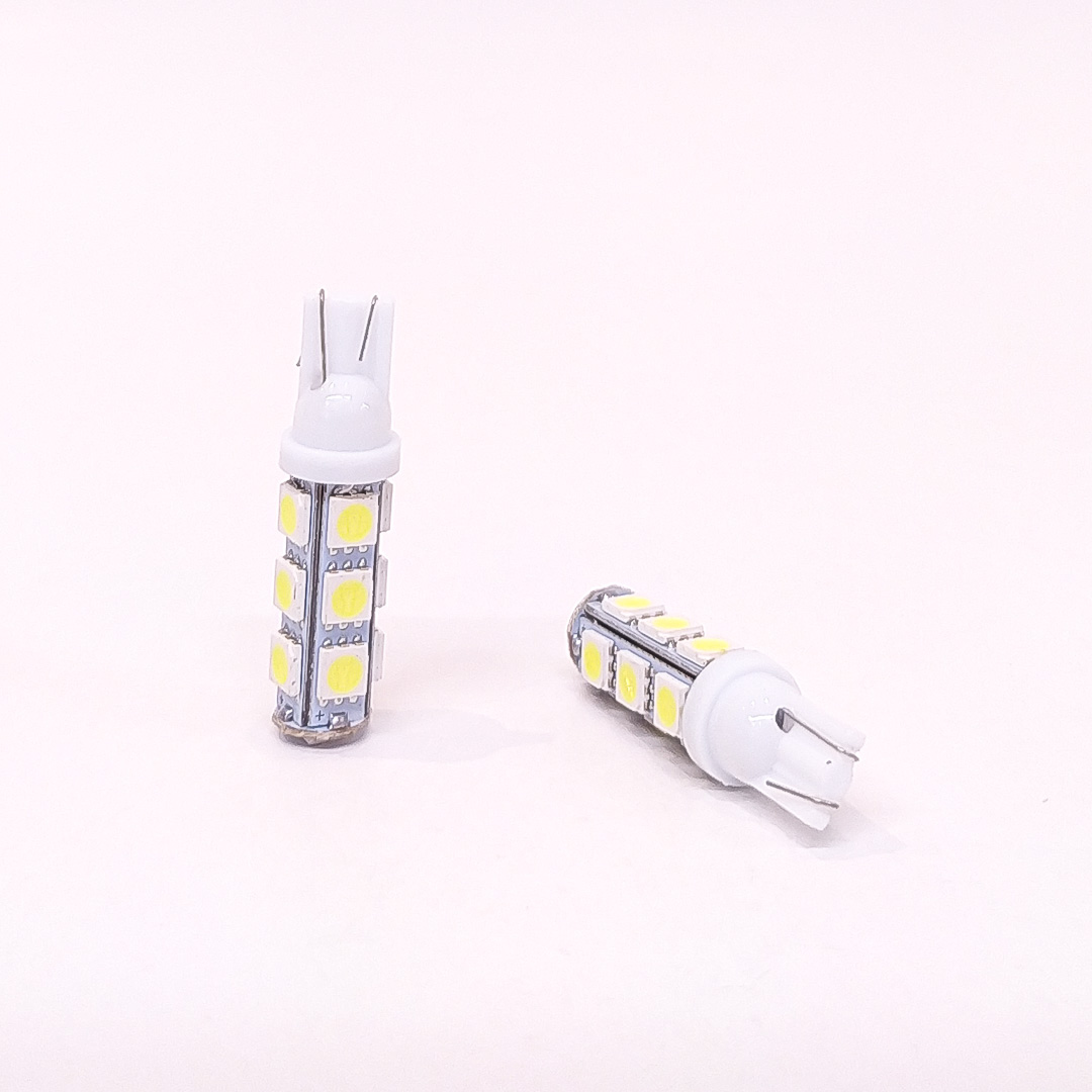 LAMPARA 12 V 5W5 MUELA 13 LEDS BLANCO (T10)