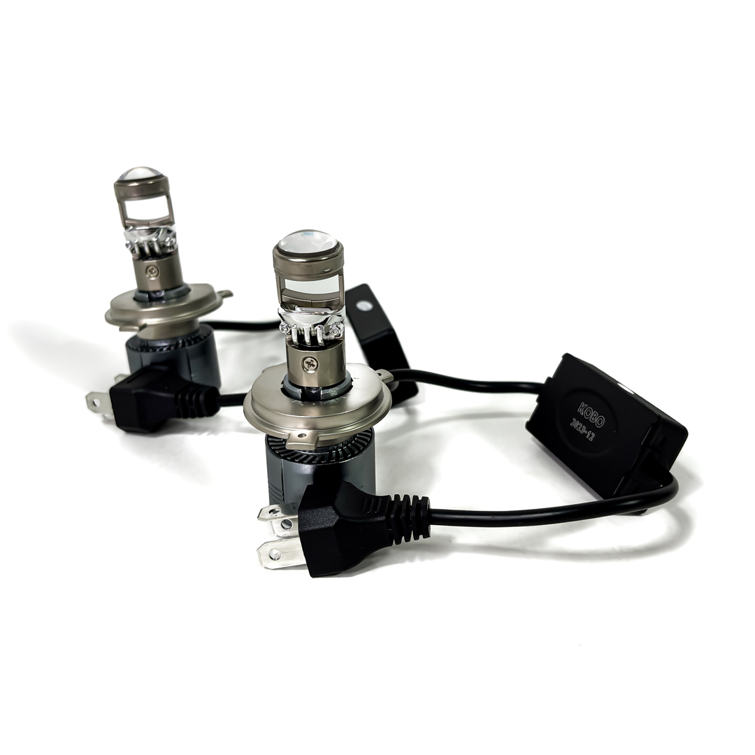 LAMPARA 12V H4 CON LUPA 40000 LUMENES 48W KIT CREE LED (KB3 DAKAR)