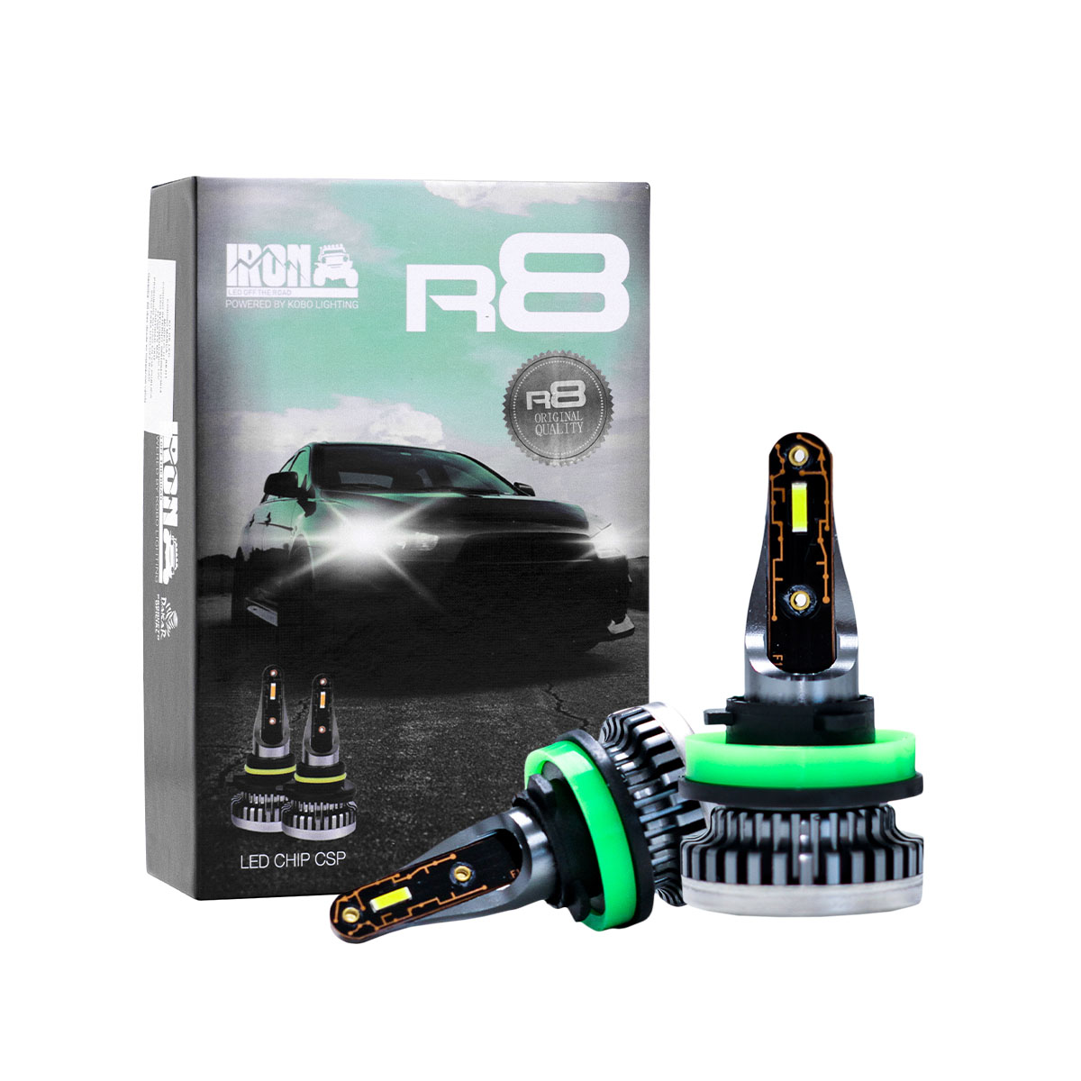 LAMPARA 12V H11 / H8 / H9 / H16 30000 LUMENS KIT CREE LED (R8)