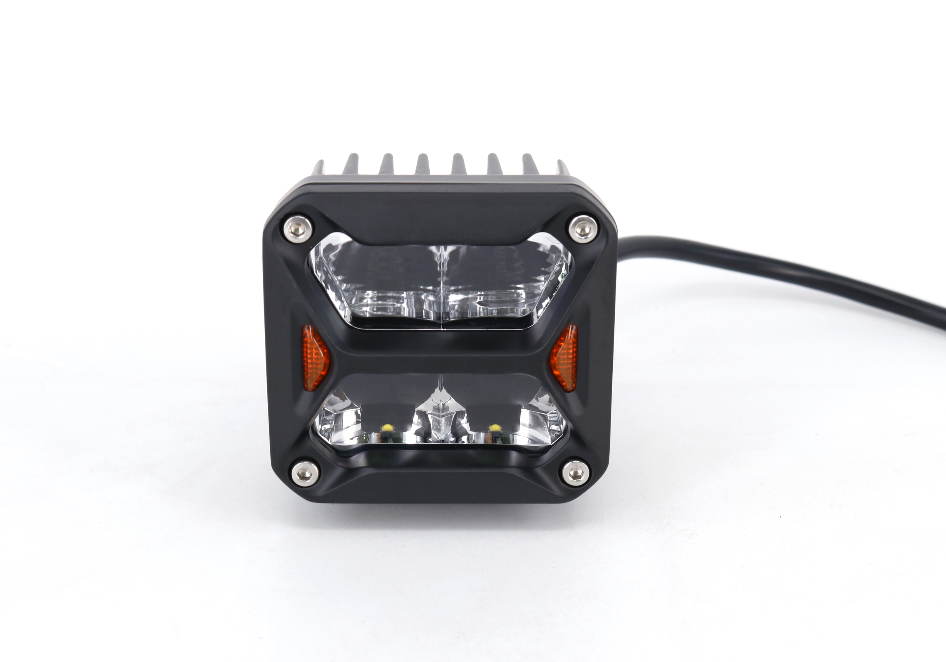 FARO AUXILIAR LED CUADRADO 20W CON GIROS 12V/24V (DAKAR)