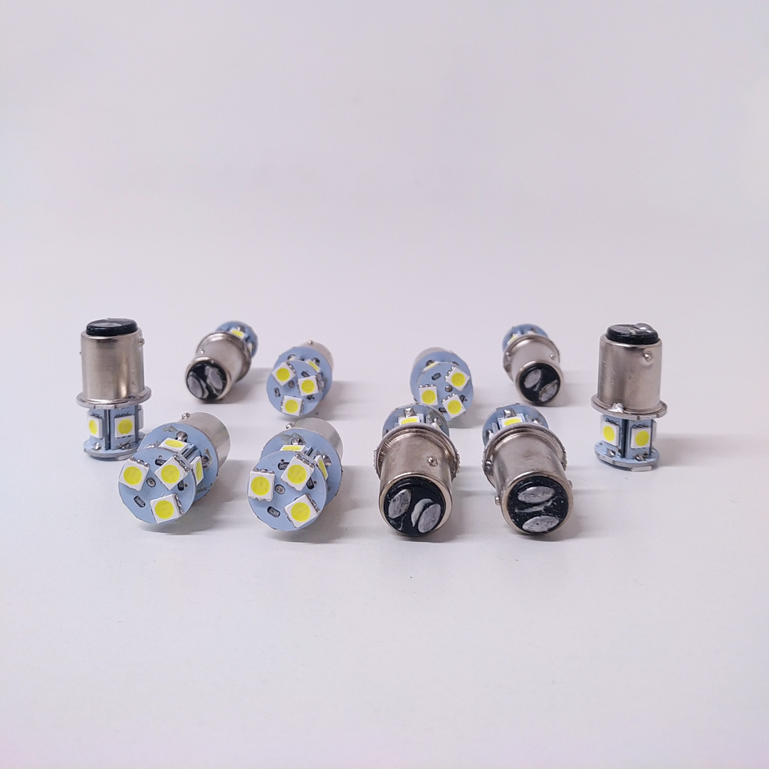 LED 1034 12 V. 2 POLOS 8 LEDS BLANCO 