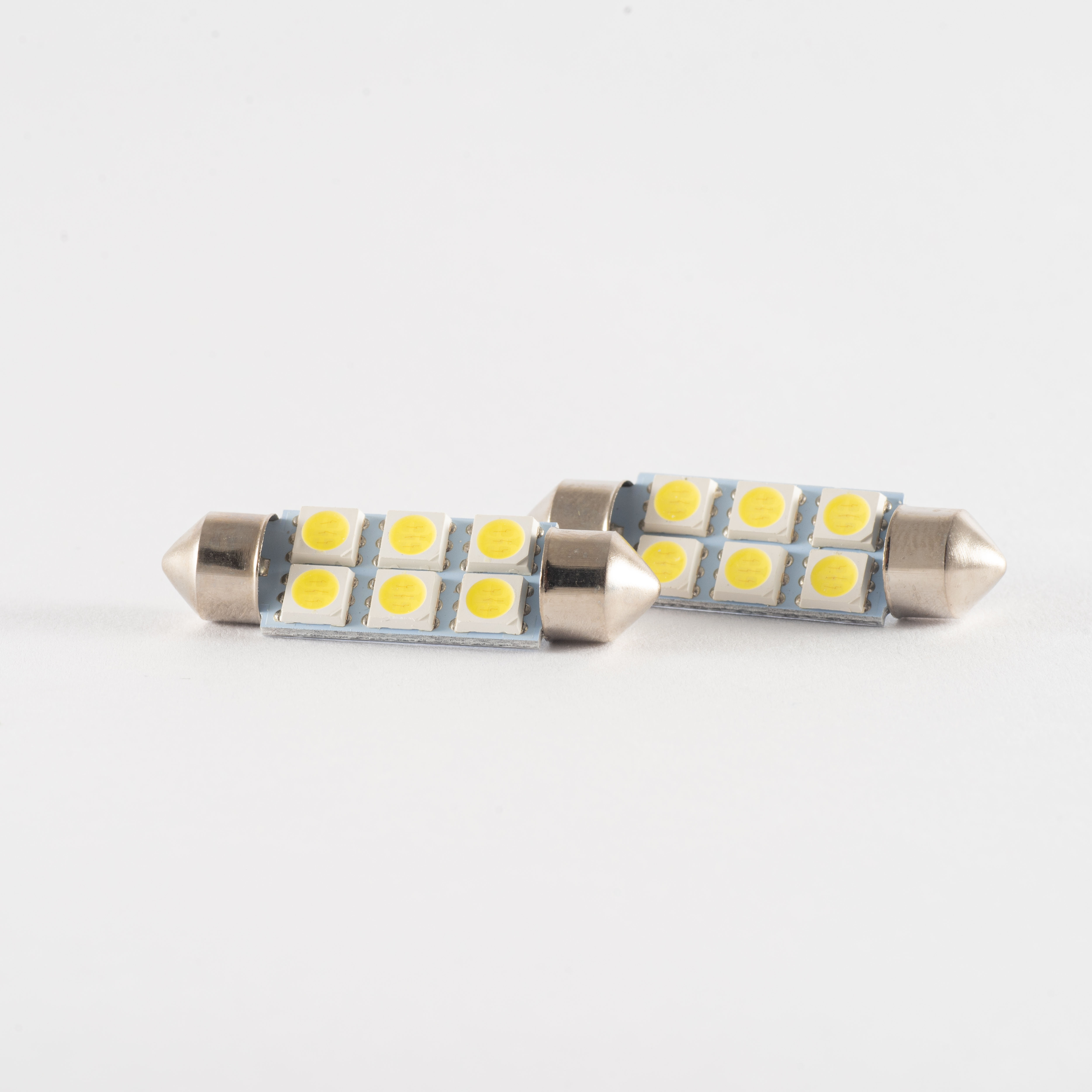 LED TUBULAR 12 V. 6 LEDS 5050 39 MM BLANCO
